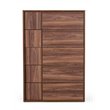 Pemberly Row 5-Drawer Self Closing Modern Wood Chest in Walnut Finish