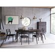 Pemberly Row Rectangular Mid-Century Acacia Wood Dining Table in Brown