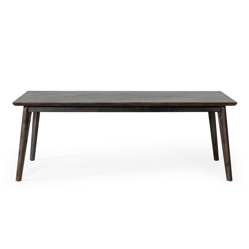 Pemberly Row Rectangular Mid-Century Acacia Wood Dining Table in Brown