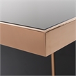 Pemberly Row Rectangular Modern MDF Wood & Steel Dining Table in Black