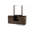 Pemberly Row 6-Drawer Wood Bedroom Dresser in Dark Walnut & Matte Black