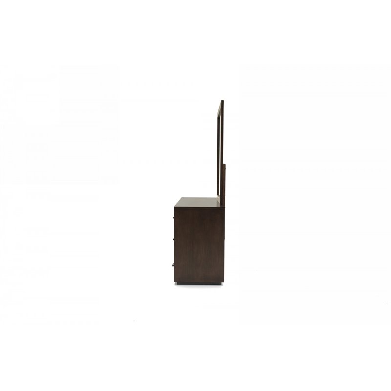 Pemberly Row 6-Drawer Wood Bedroom Dresser in Dark Walnut & Matte Black
