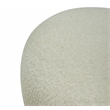 Pemberly Row Contemporary Sherpa Fabric Upholstered Ottoman in White