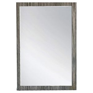 Pemberly Row 39.3x33.4&quot Modern MDF Wood Mirror in Matte Elm Gray