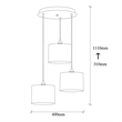Pemberly Row Scandinavian Iron Chandelier in Adjustable White