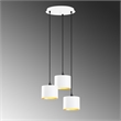 Pemberly Row Scandinavian Iron Chandelier in Adjustable White