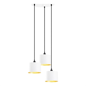 Pemberly Row Scandinavian Iron Chandelier in Adjustable White