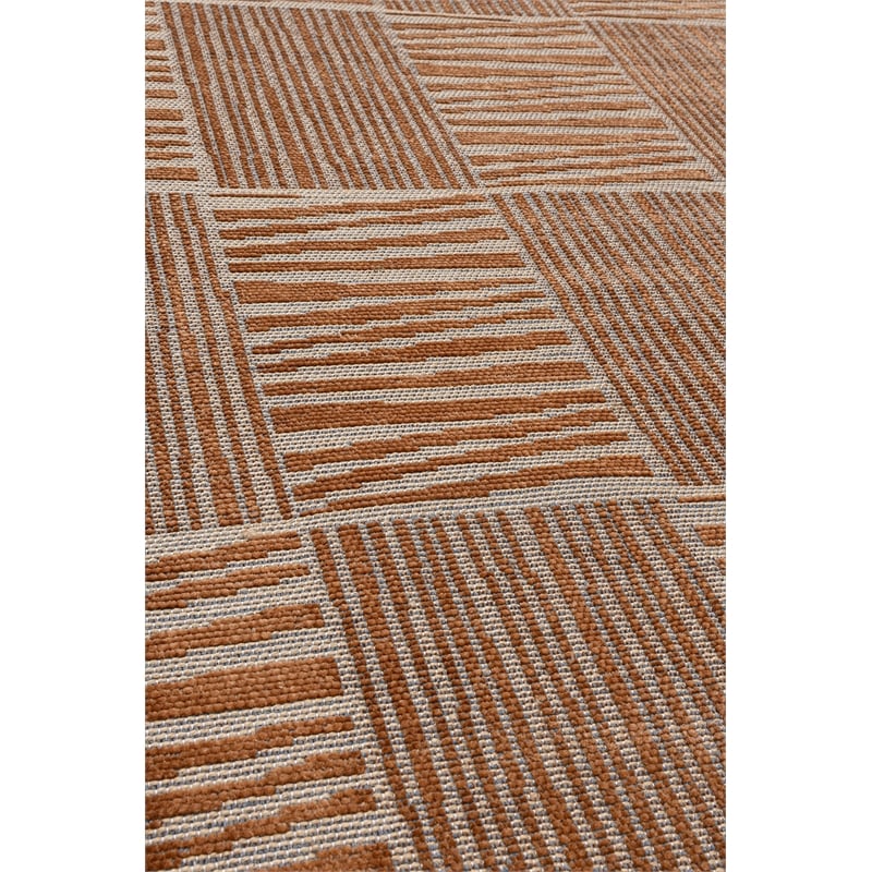 Pemberly Row 60 x 39.37 in Jute and Chenille Carpet in Orange