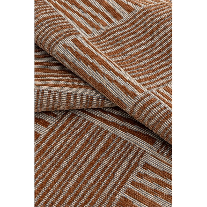 Pemberly Row 60 x 39.37 in Jute and Chenille Carpet in Orange