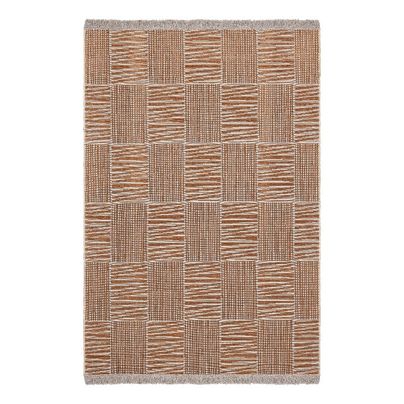 Pemberly Row 60 x 39.37 in Jute and Chenille Carpet in Orange