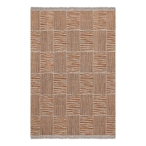 Pemberly Row 60 x 39.37 in Jute and Chenille Carpet in Orange