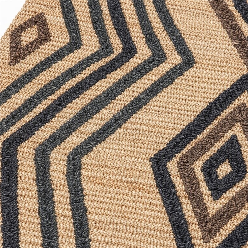 Pemberly Row Polyester Hall Carpet 80 x 200 Non-Slip Multi-Color