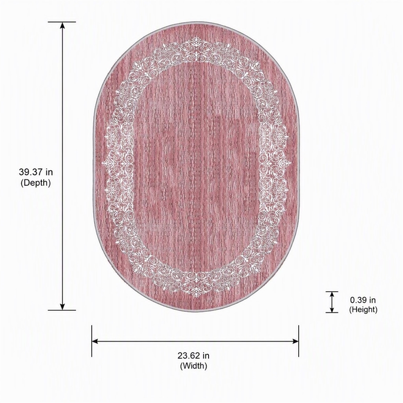 Pemberly Row Polyester Carpet with 3D Design 60 x 100 Multi-Color