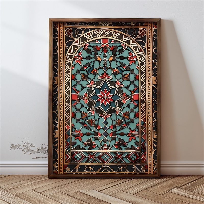 Pemberly Row Decorative Framed MDF Painting in Multi-Color