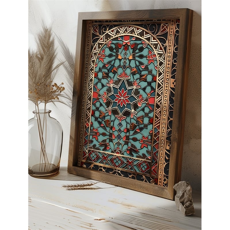 Pemberly Row Decorative Framed MDF Painting in Multi-Color