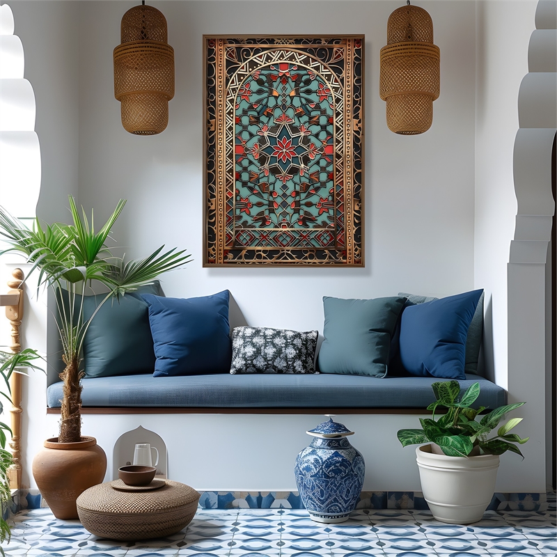 Pemberly Row Decorative Framed MDF Painting in Multi-Color