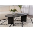 Pemberly Row Sable Coffee Table with Melamine Finish in Black