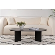 Pemberly Row Sable Coffee Table with Melamine Finish in Black