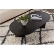 Pemberly Row Sable Coffee Table with Melamine Finish in Black