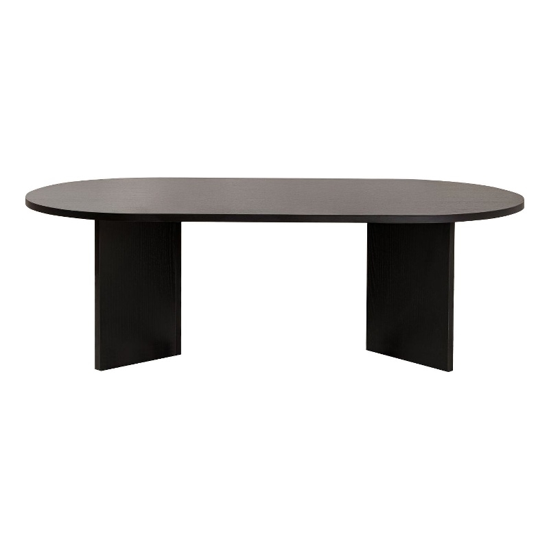 Pemberly Row Sable Coffee Table with Melamine Finish in Black