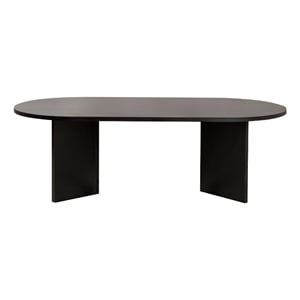 Pemberly Row Sable Coffee Table with Melamine Finish in Black