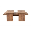 Pemberly Row Atlantic Pine Coffee Table Set with Modern Design