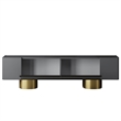 Pemberly Row Anthracite TV Stand with Gold Accents and Storage