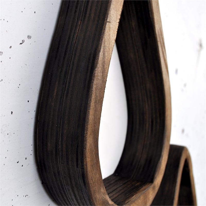 Pemberly Row Decorative Wooden Wall Shelf in High-Quality Plywood
