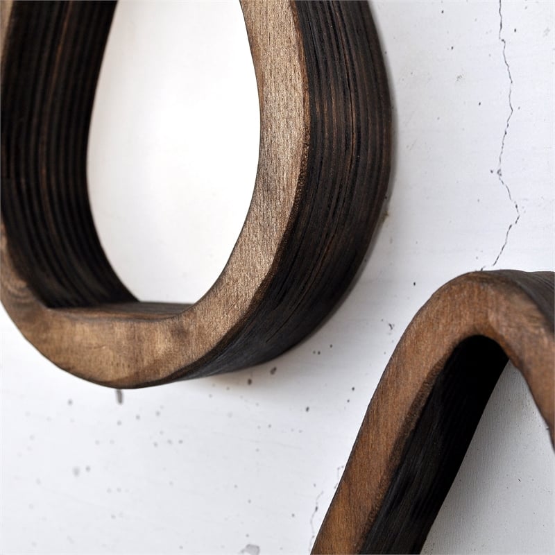 Pemberly Row Decorative Wooden Wall Shelf in High-Quality Plywood