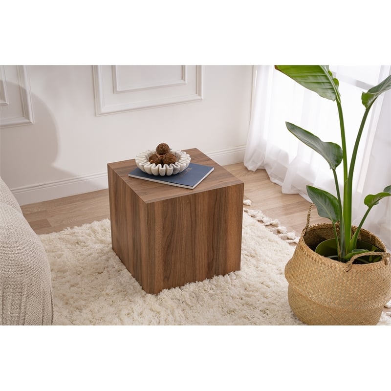 Pemberly Row Kup Side Table in Venezia Walnut Finish