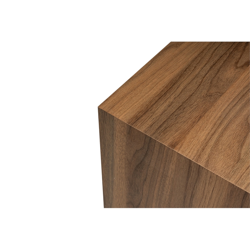 Pemberly Row Kup Side Table in Venezia Walnut Finish