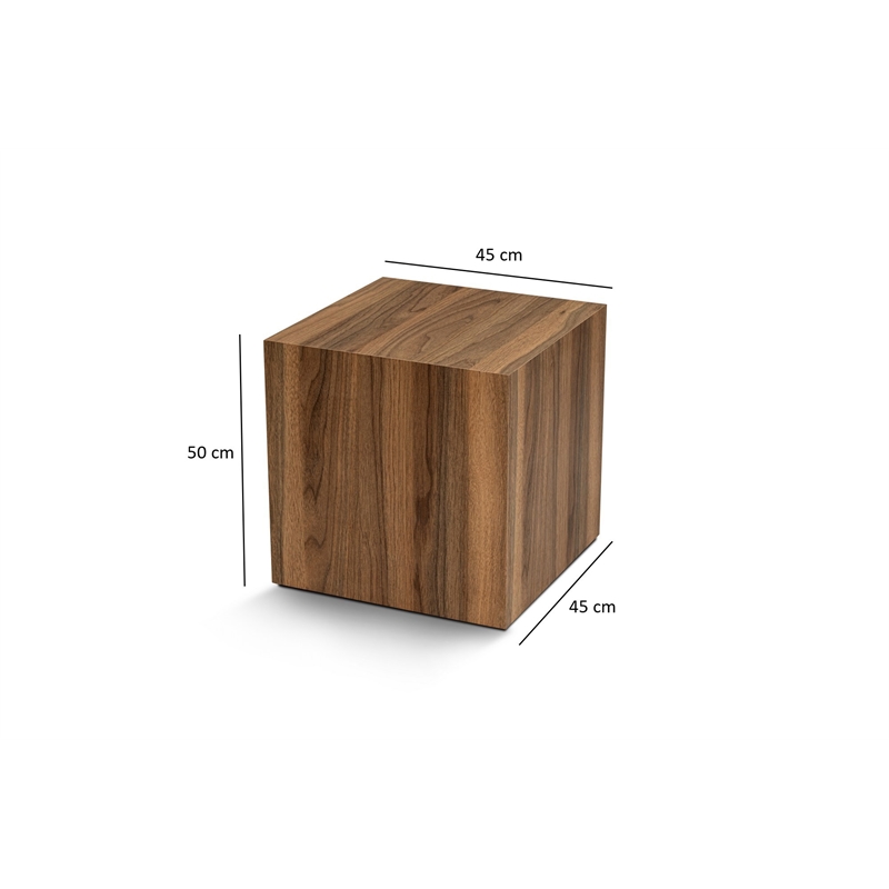 Pemberly Row Kup Side Table in Venezia Walnut Finish