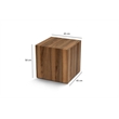 Pemberly Row Kup Side Table in Venezia Walnut Finish