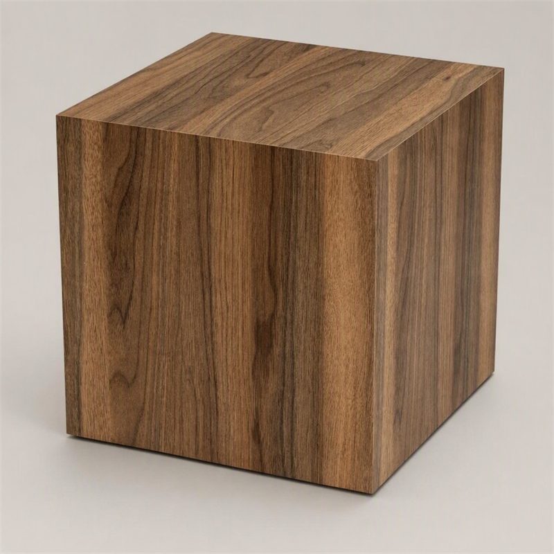 Pemberly Row Kup Side Table in Venezia Walnut Finish