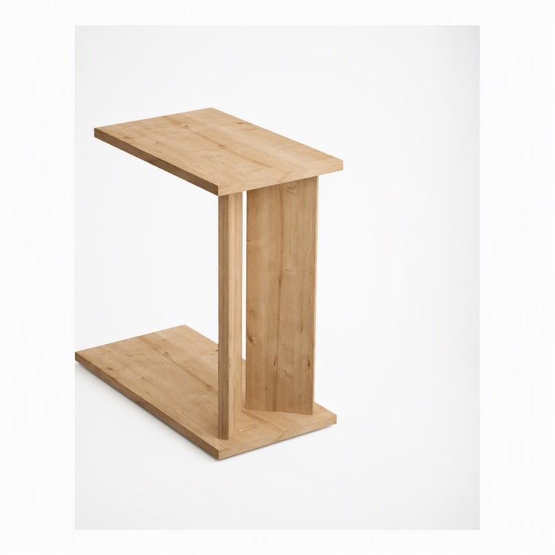 Pemberly Row Lun Side Table in Sapphire Oak Finish