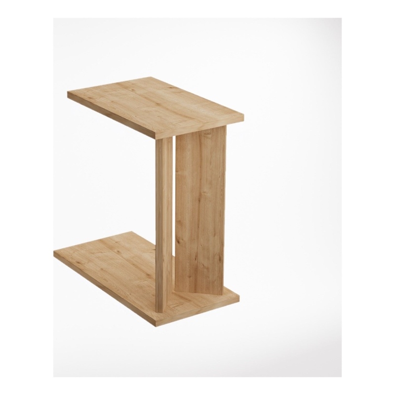 Pemberly Row Lun Side Table in Sapphire Oak Finish