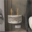 Pemberly Row Bella Nightstand in Marble-Like Ephesus Finish