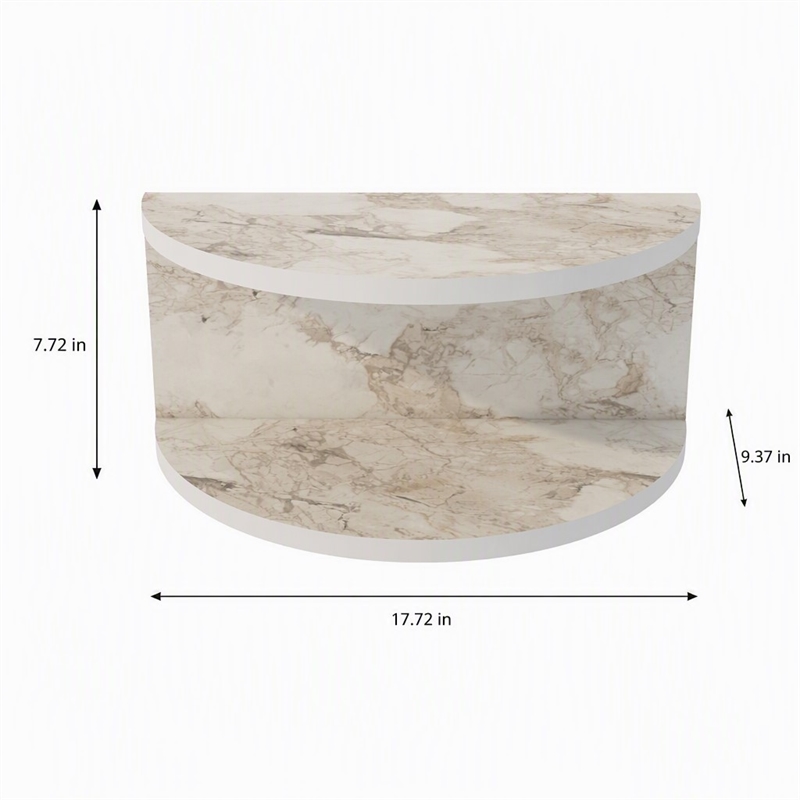 Pemberly Row Bella Nightstand in Marble-Like Ephesus Finish