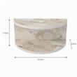 Pemberly Row Bella Nightstand in Marble-Like Ephesus Finish