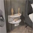 Pemberly Row Bella Nightstand in Marble-Like Ephesus Finish
