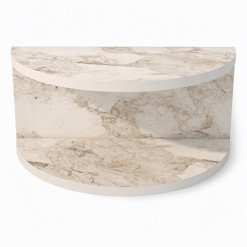 Pemberly Row Bella Nightstand in Marble-Like Ephesus Finish