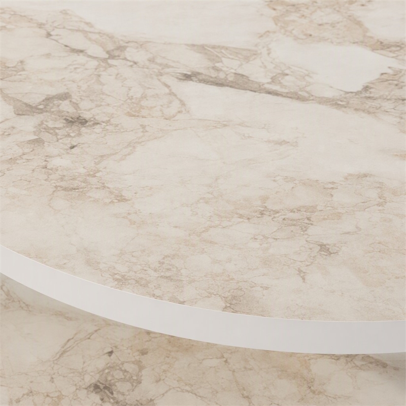 Pemberly Row Bella Nightstand in Marble-Like Ephesus Finish