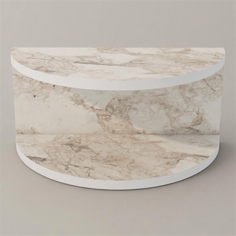 Pemberly Row Bella Nightstand in Marble-Like Ephesus Finish