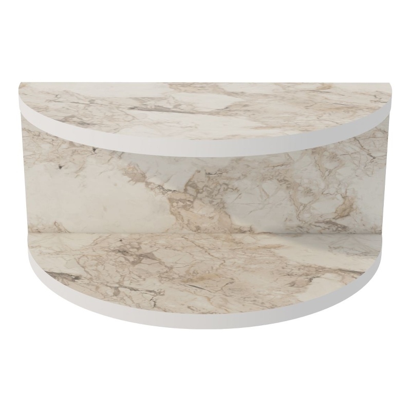 Pemberly Row Bella Nightstand in Marble-Like Ephesus Finish