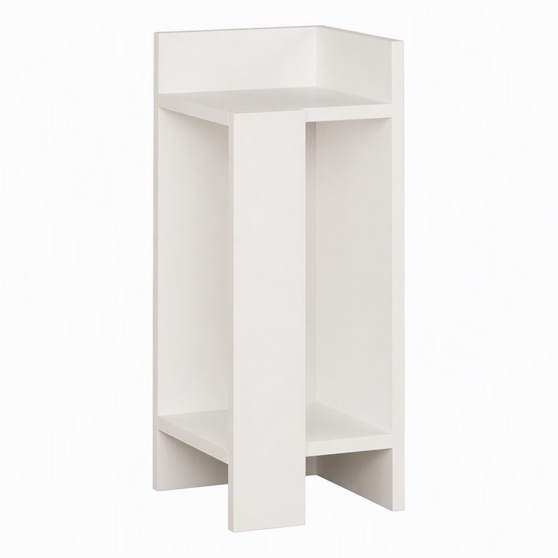 Pemberly Row Elos Right Nightstand in Solid White