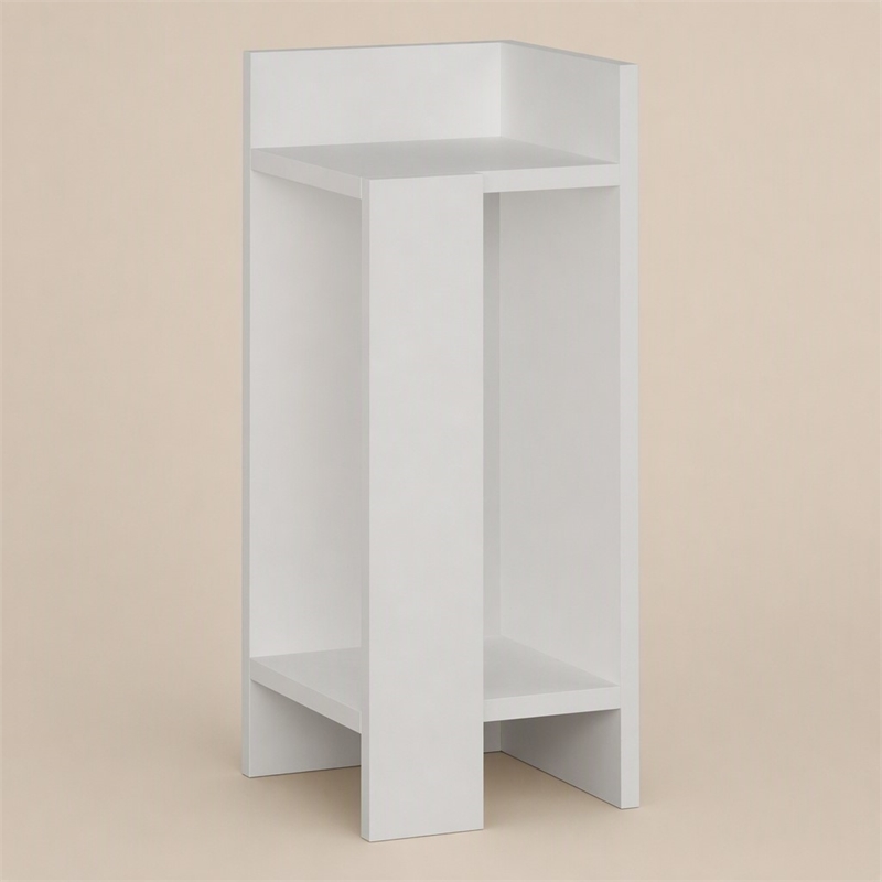 Pemberly Row Elos Right Nightstand in Solid White