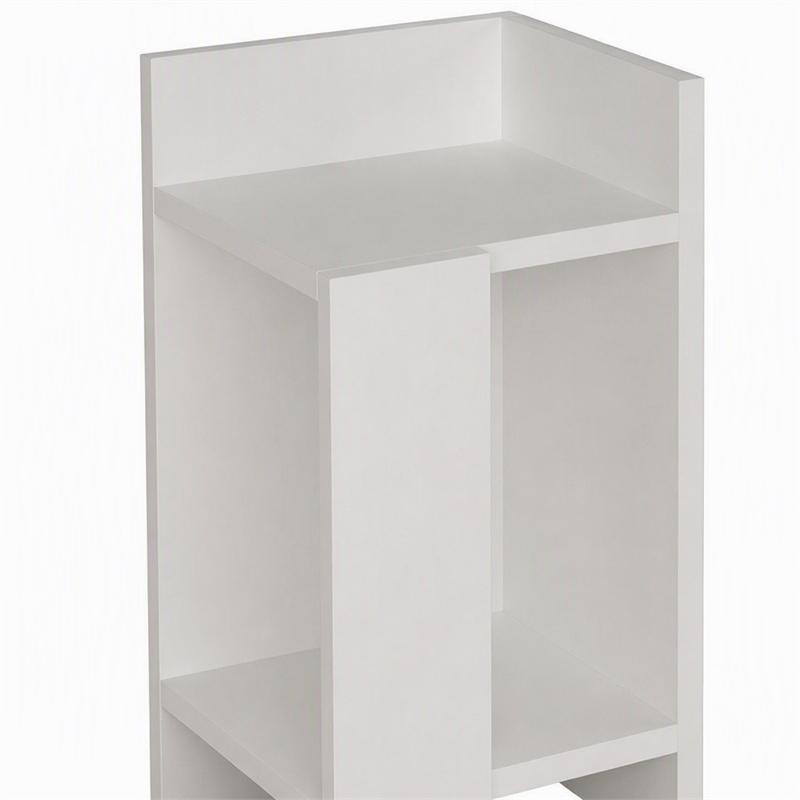 Pemberly Row Elos Right Nightstand in Solid White