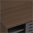 Pemberly Row Eray TV Stand in Walnut and Anthracite with Storage