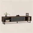 Pemberly Row Eray TV Stand in Walnut and Anthracite with Storage