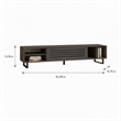 Pemberly Row Eray TV Stand in Walnut and Anthracite with Storage